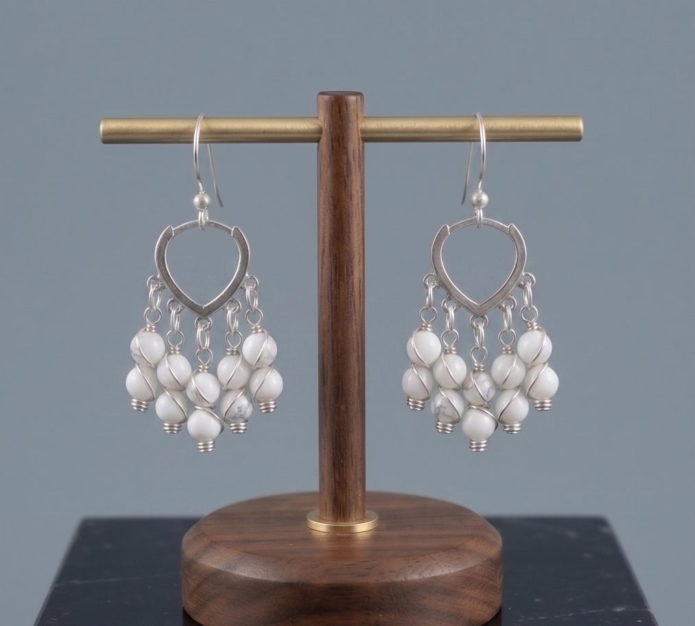 Chandelier Earrings white