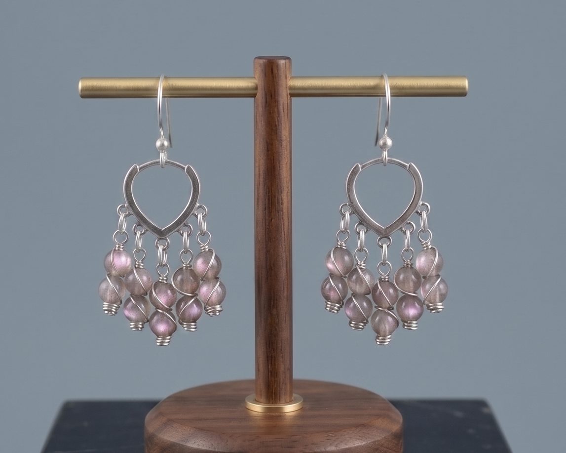 Chandelier Earrings pink