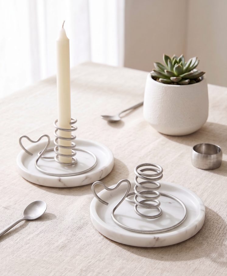 Spiral Wire Candle Holder Set (Pack of 6)